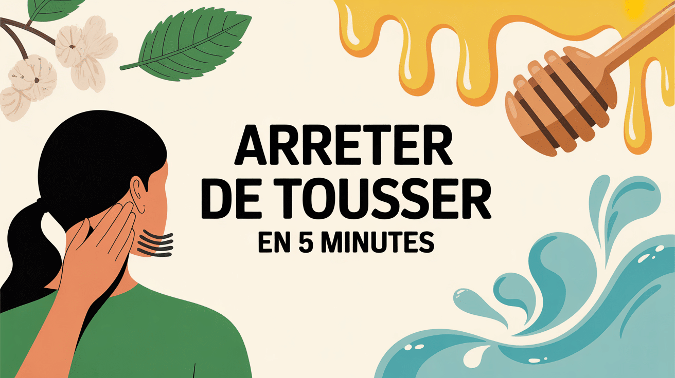Personne toussant avec des éléments apaisants