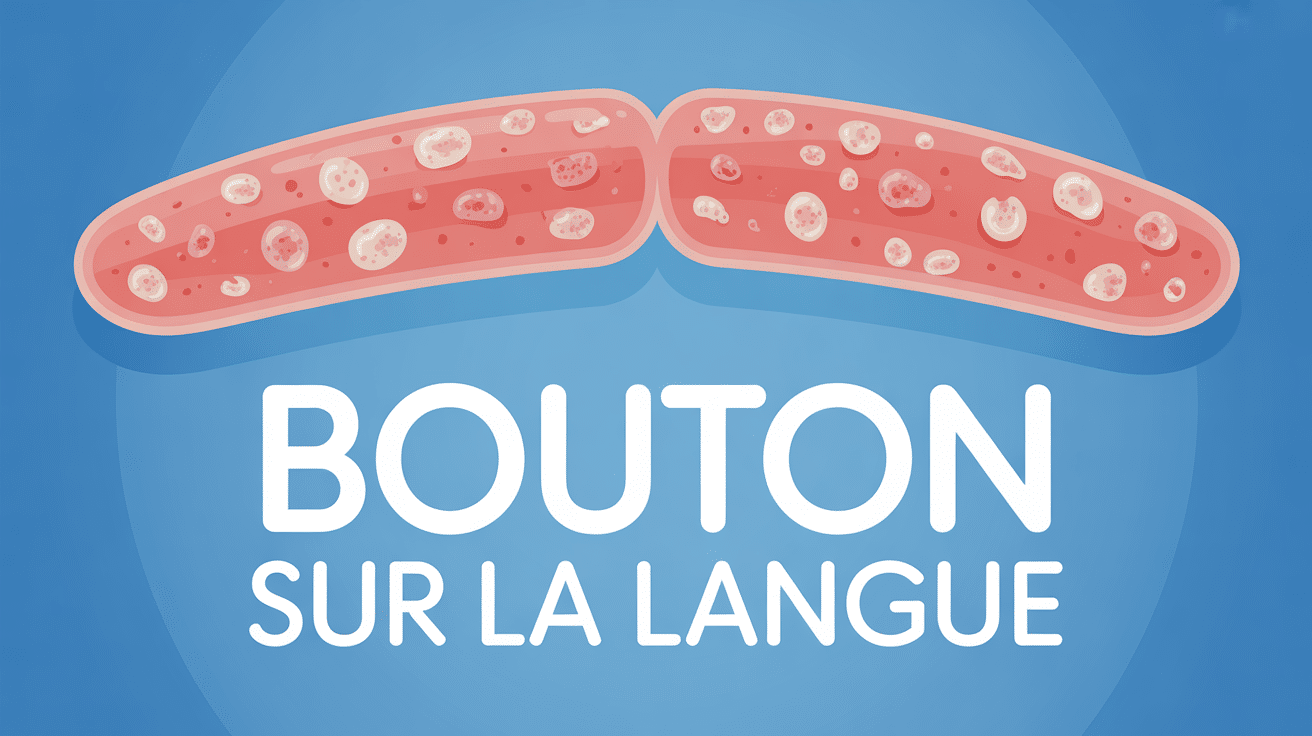 Illustration bouton sur la langue