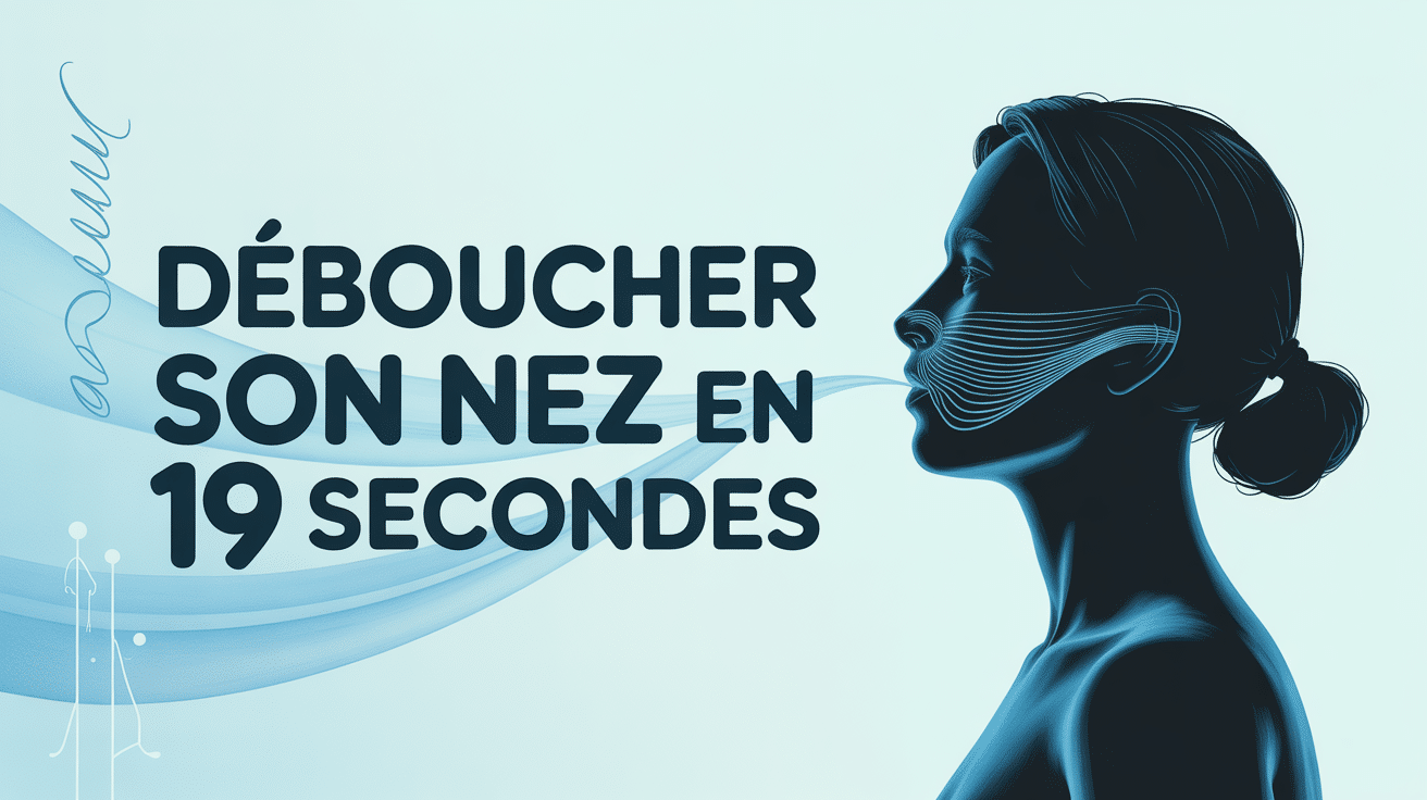 Illustration silhouette respirant librement, voies nasales dégagées