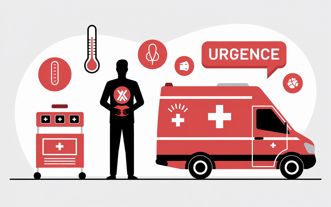 Scène d'urgence pour vésicule biliaire