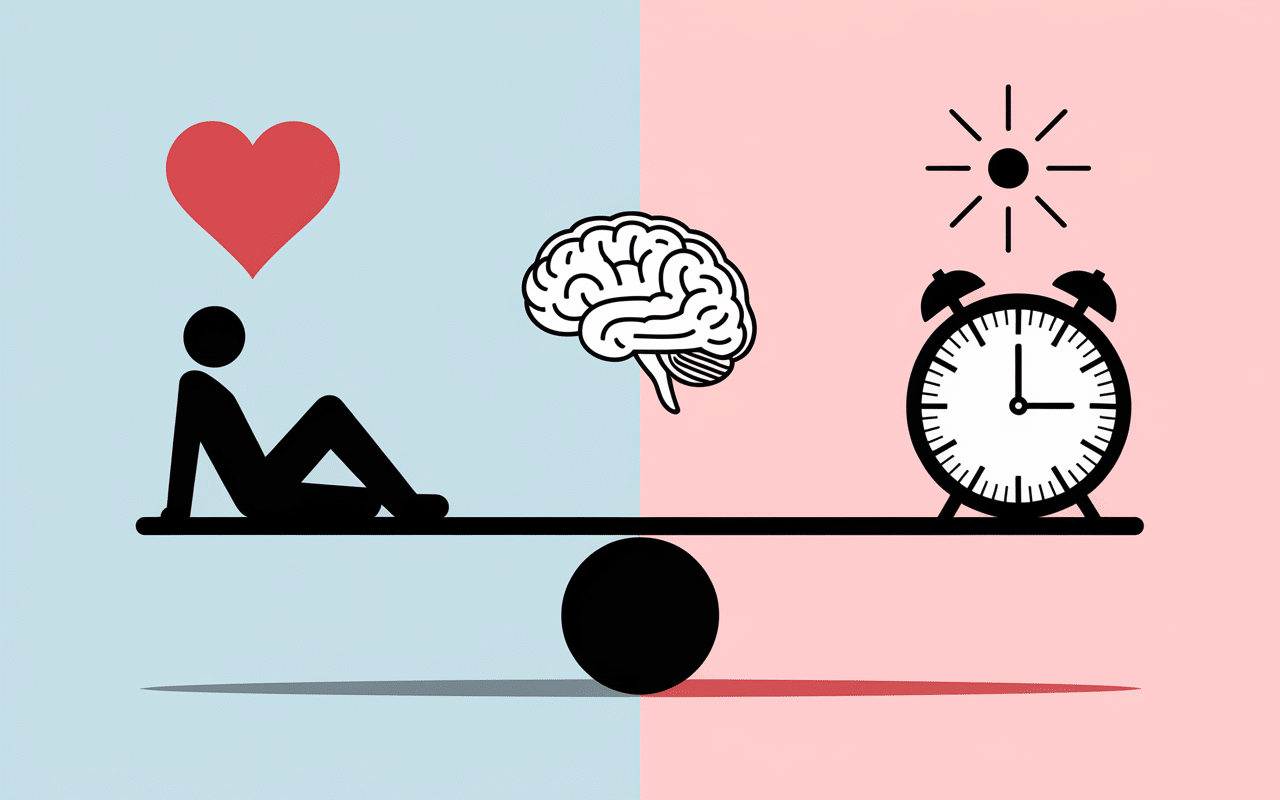 Balance illustrant les bénéfices et limites de la Trame