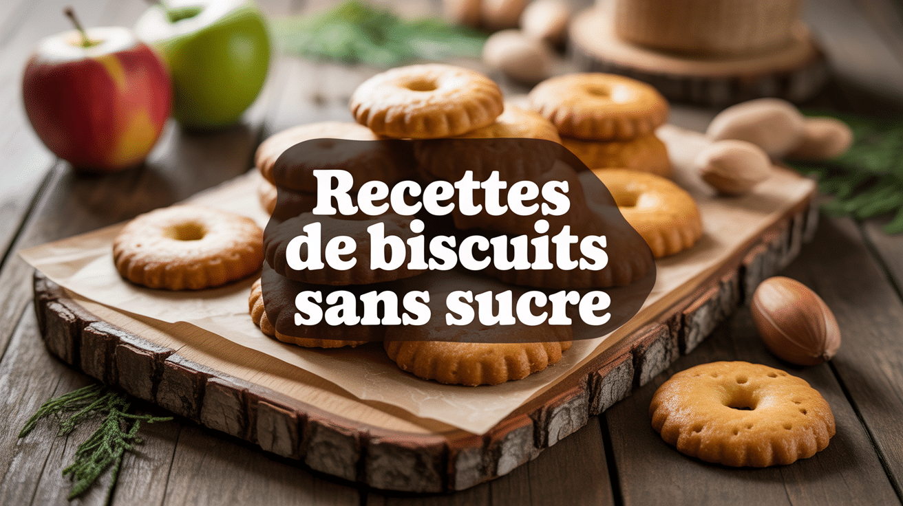 Photo de biscuits sans sucre dorés et ingrédients naturels