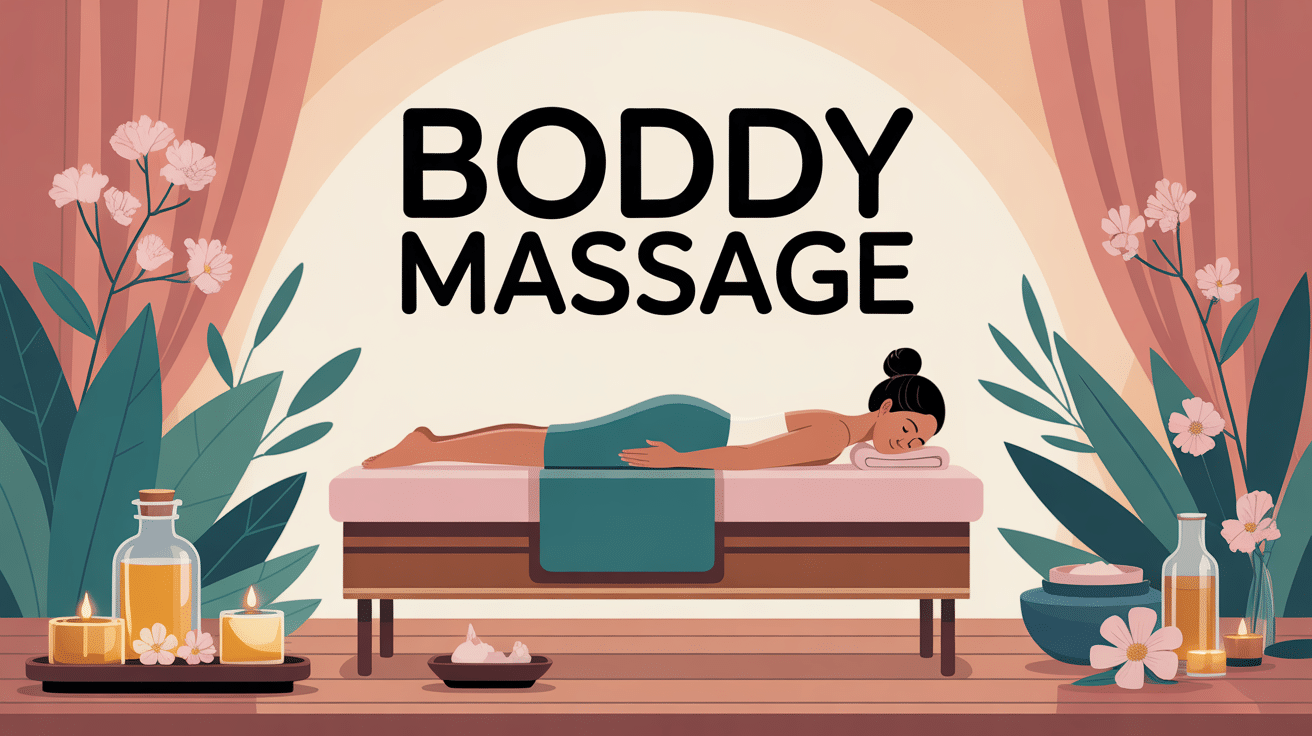 Personne allongée pour un boddy massage dans un spa zen