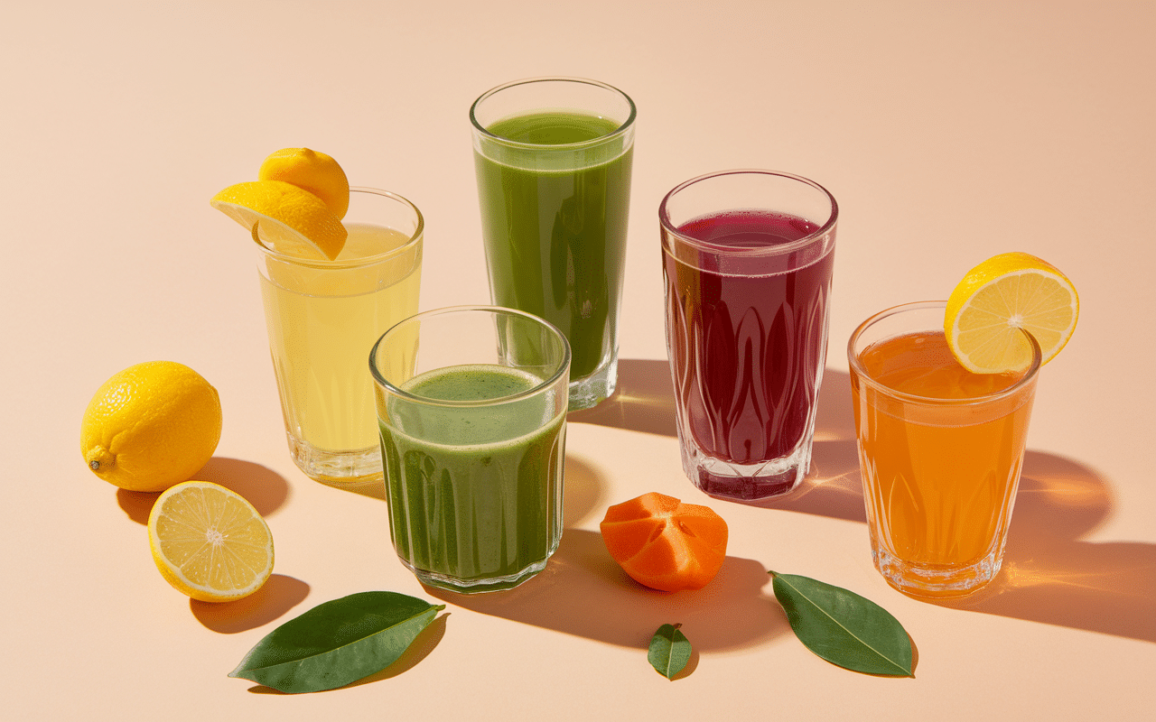 Verres boissons detox foie