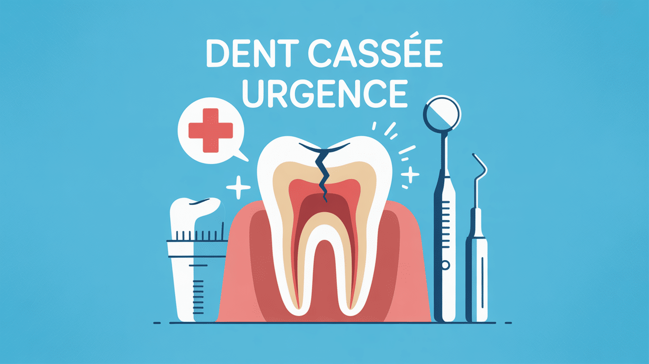 Image médicale dent cassée urgence