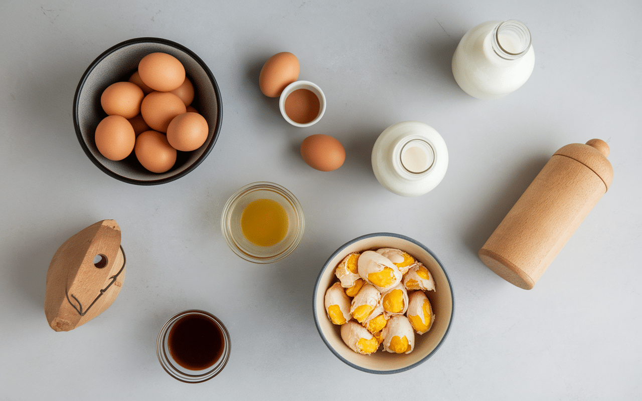 Ingrédients flan ramequins cuisine