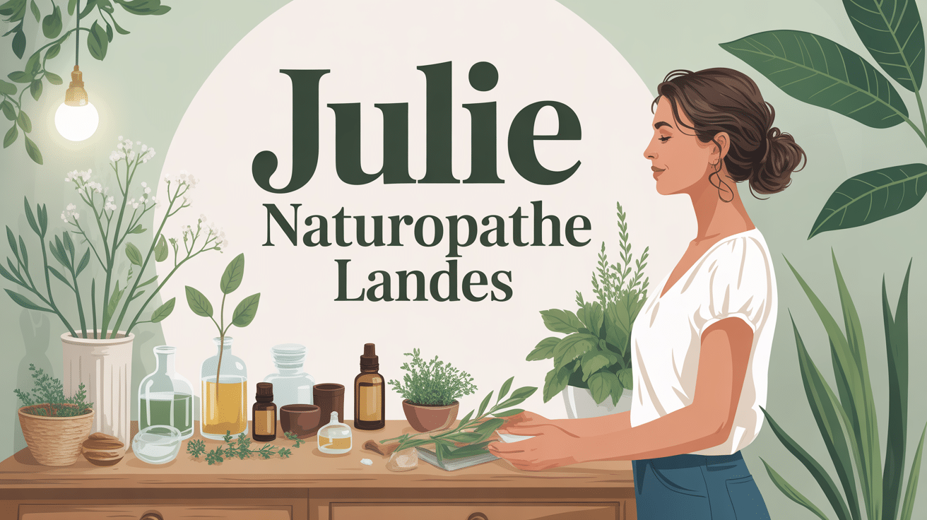 Femme naturopathe julienaturame.fr avec plantes et huiles