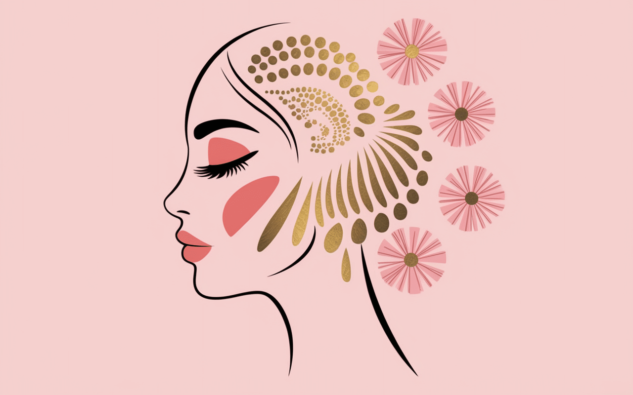 Illustration luxopuncture visage rajeuni