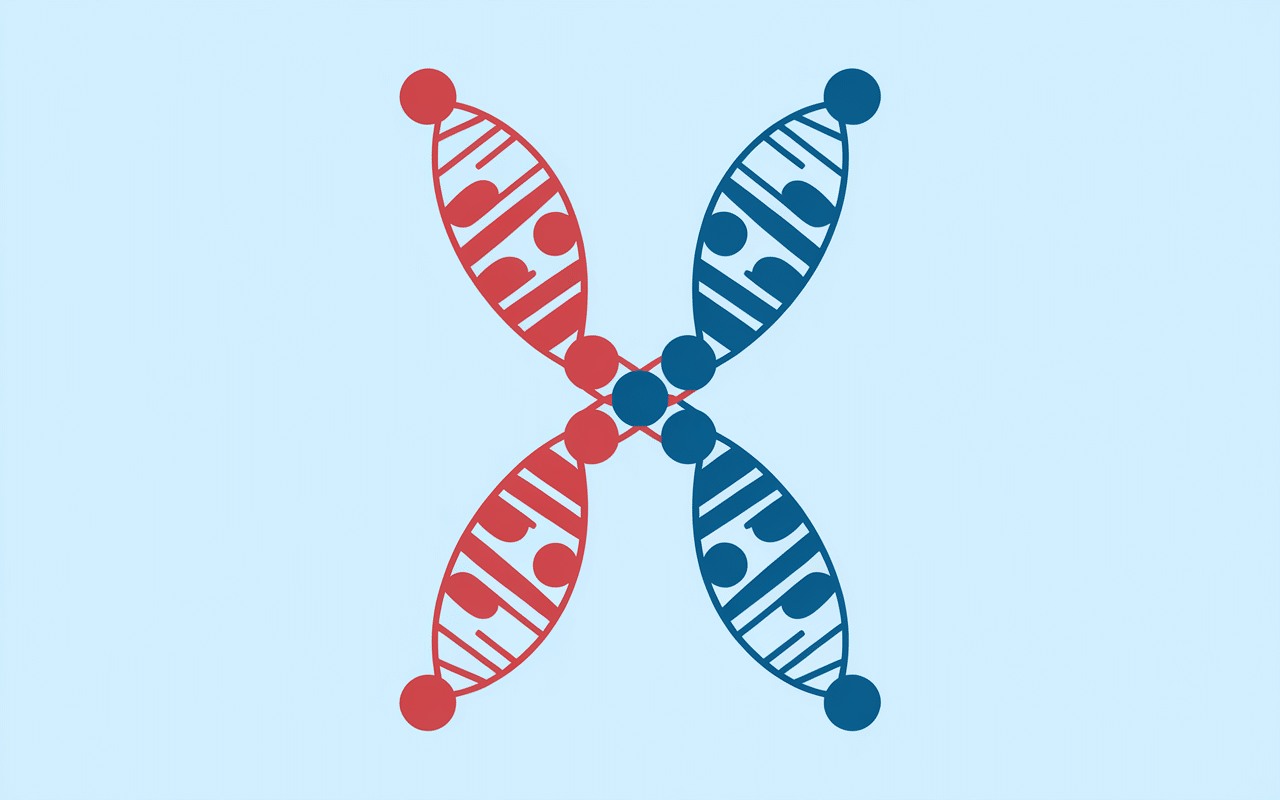 Maladie génétique acheiropodie illustration chromosome