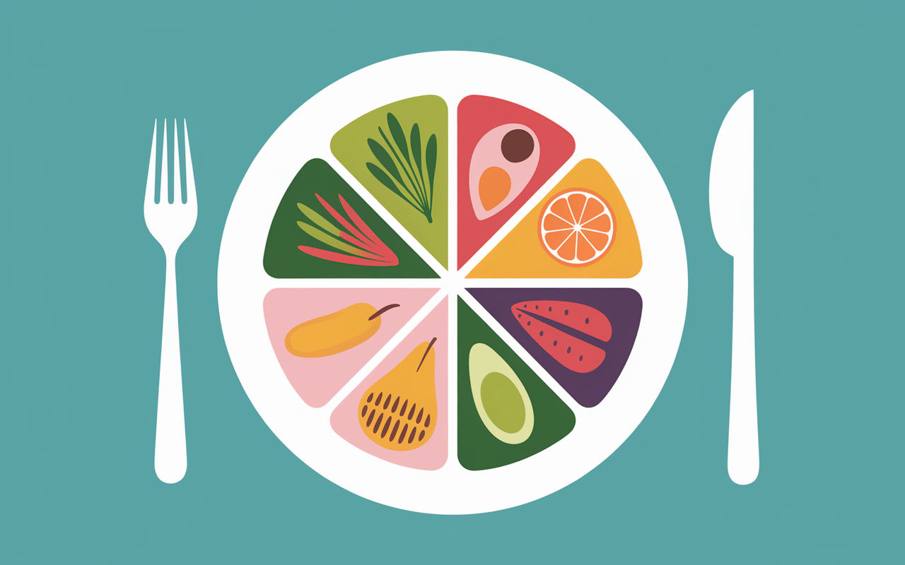 Assiette et aliments du régime militaire