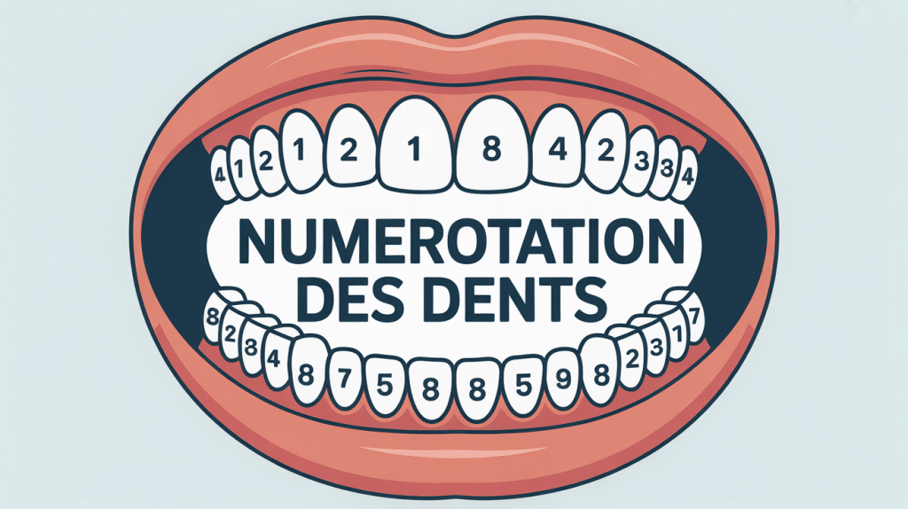 Illustration anatomique numéros dents