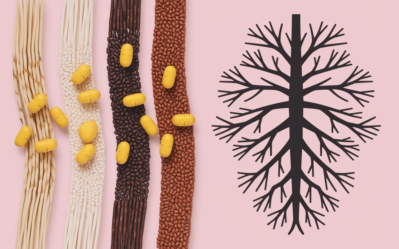 Diagramme nerveux, riz et vitamine B1