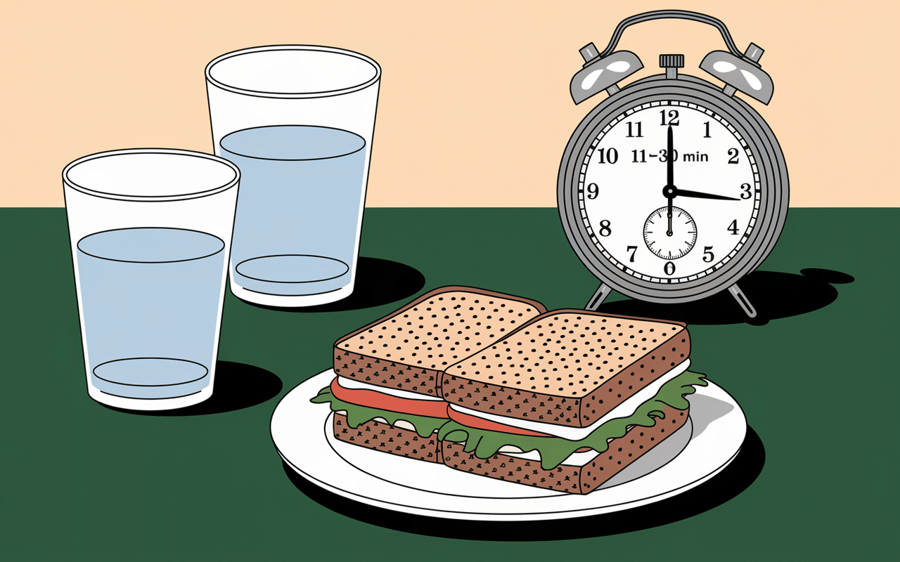graphique temps de digestion de l eau absorption