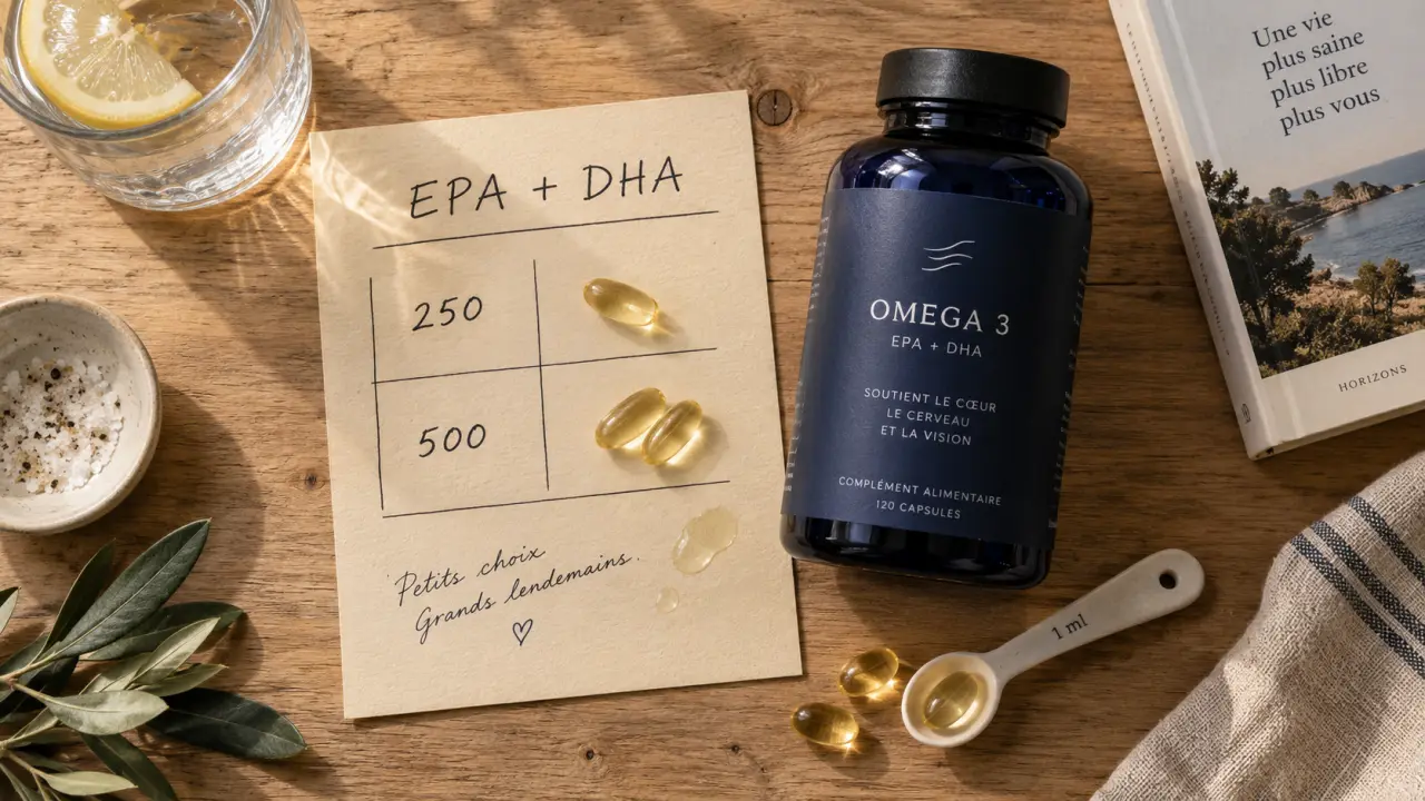 Combien de gelule omega 3 par jour : EPA DHA et gélules