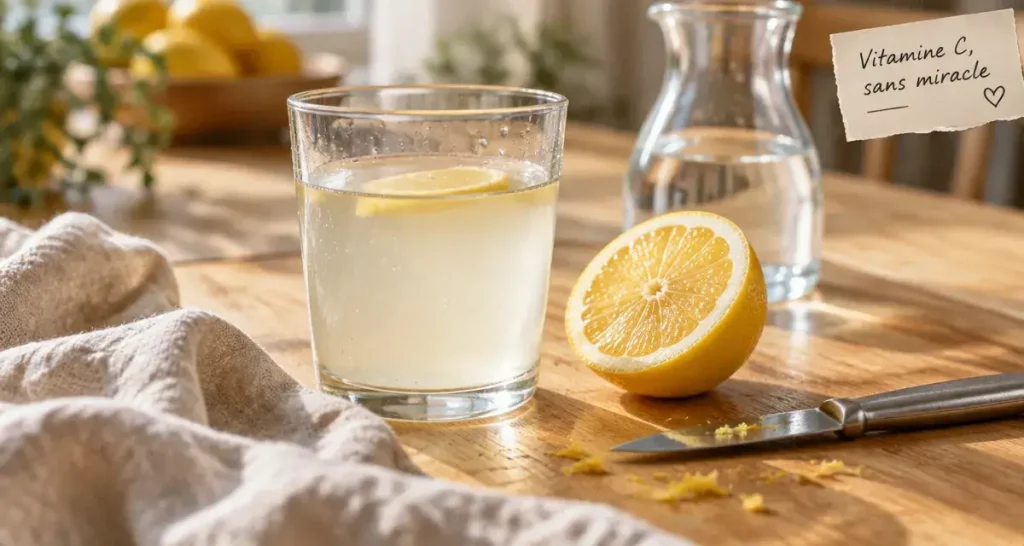 Jus de citron à jeun : vitamine C et hydratation, mais ni détox ni perte de poids